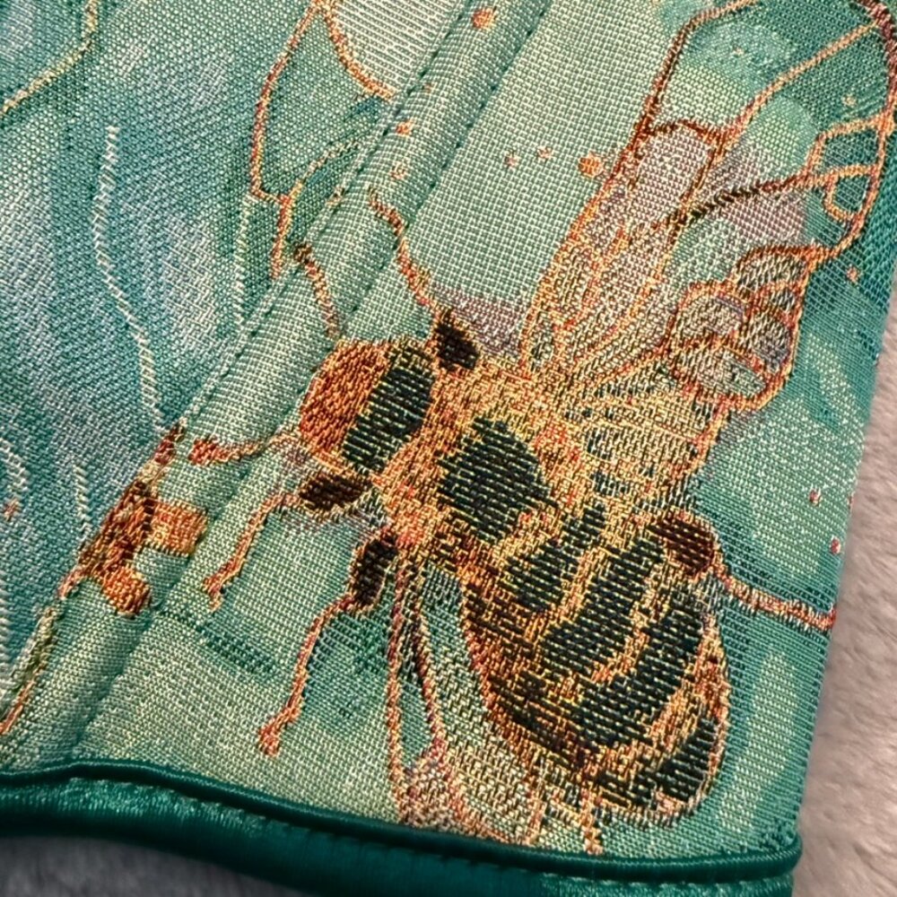 NWT SHEIN Y2K Bee Jacquard Boned Corset Top Plus Size 2XL Green Floral - Picture 4 of 11